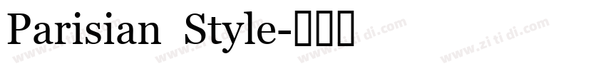 Parisian Style字体转换